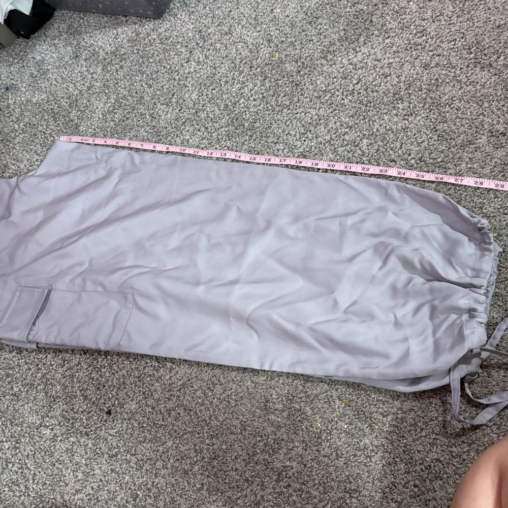 Dip Women's Gray Cargo Jogger Pants Size L‎ Drawstring Waist Elastic Cuffs New - Picture 7 of 12